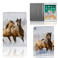Apple iPad 9.7 (2018) Flip Case Paarden - thumbnail