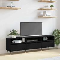 TV-kast Zwart Eiken 150 x 30 x 45 cm Bewerkt hout