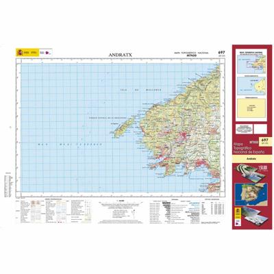 Topografische kaart 697 MT50 Andratx (Mallorca) | CNIG - Instituto Geográfico Nacional1