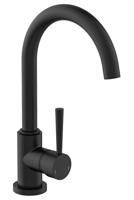 Ngk Schutte cornwall ééngreepsmeraan keuken met ronde uitloop| mat zwart 79166