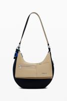 Middelgrote tweekleurige afneembare tas - BLACK - U