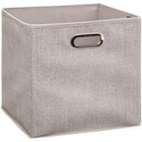 Opbergmand/kastmand beige - linnen - 29 liter - 31 x 31 x 31 cm - Opbergbox - Vakkenkast