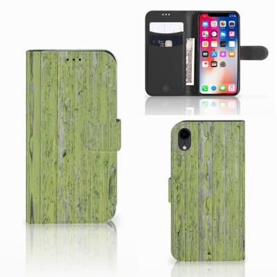 Apple iPhone Xr | Book Style Case | Green Wood