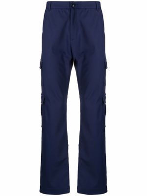 Martine Rose pantalon droit à poches cargo - Bleu