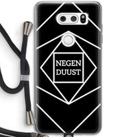 Negenduust geometrisch: LG V30 Transparant Hoesje met koord