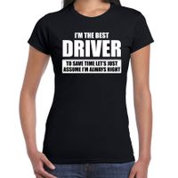 I'm the best driver t-shirt zwart dames - De beste chauffeur cadeau - thumbnail