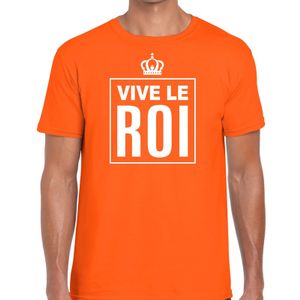 Vive le Roi Franse tekst shirt oranje heren 2XL  -