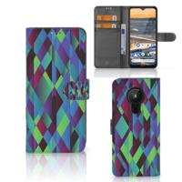 Nokia 5.3 | Book Case | Abstract Green Blue