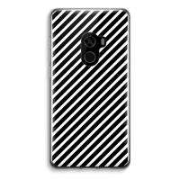 Strepen zwart-wit: Xiaomi Mi Mix 2 Transparant Hoesje - thumbnail