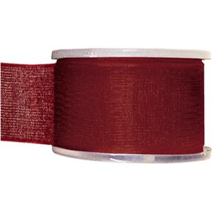 Hobby/decoratie sierlint - bordeauxrood - organza - 4 cm x 20 meter