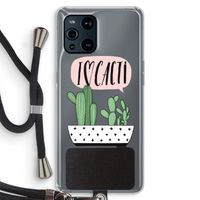 I love cacti: Oppo Find X3 Pro Transparant Hoesje met koord