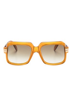 Cazal lunettes de soleil 607/3 à monture carrée - Orange