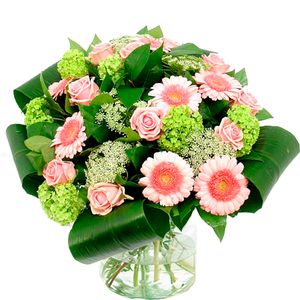 Bloemen buitenland roze - wit