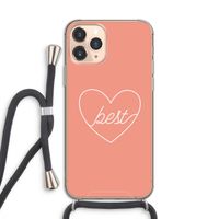 Best heart: iPhone 11 Pro Transparant Hoesje met koord