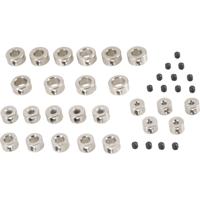 Modelcraft Assortiment stelringen Geschikt voor as: 2 mm, 3 mm, 4 mm, 5 mm, 6 mm Buitendiameter: 7 mm, 8 mm, 8 mm, 10 mm, 10 mm Dikte: 5 mm 25 onderdelen