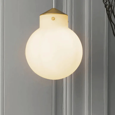 Hanglamp &apos;Raito 22&apos; DFTP rond E27 fitting opaal glas 225mm