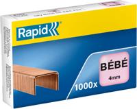 Rapid nietjes Bébé, verkoperd, doos van 1000 nietjes