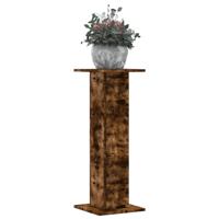 Plantenstandaards 2 st 30x30x80 cm bewerkt hout gerookt eiken