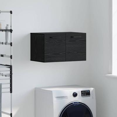 Wandkast Zwart eiken 60 x 36.5 x 35 cm Bewerkt hout