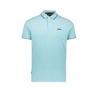 Superdry regular fit polo Poolside met contrastbies spearmint grit - thumbnail