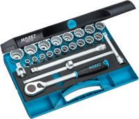 HAZET Dopsleutelset 900AZ - 1/2 inch (12,5 mm) vierkant hol - Buitentwaalfkant tractieprofiel - 23-delig - <sup>3</sup>?<sub>8</sub> -