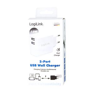 LogiLink PA0210W oplader voor mobiele apparatuur Wit Binnen
