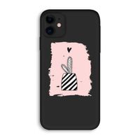 Zwart-wit cactus: iPhone 11 Biologisch afbreekbaar hoesje