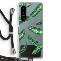 Lange bladeren: Sony Xperia 5 III Transparant Hoesje met koord