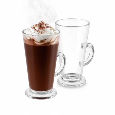 Chocolademelk glazen - transparant glas - 4x stuks - 280 ml - warme chocomelk Chocolademelk glazen - transparant glas - 4x stuks - 280 ml - warme chocomelk