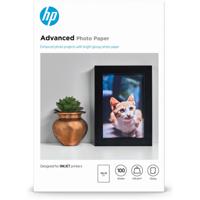 HP Advanced Photo-papier, glanzend, 250 g/m2, 10 x 15 cm (101 x 152 mm), 100 vellen Zwart