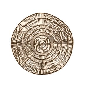 Krist+ Placemat - metallic goud - rond - D38 cm - kunststof - Placemats