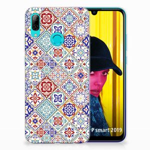 Huawei P Smart 2019 TPU Siliconen Hoesje Tiles Color