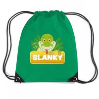 Slanky de Slang trekkoord rugzak / gymtas groen voor kinderen - thumbnail