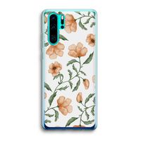 Peachy flowers: Huawei P30 Pro Transparant Hoesje