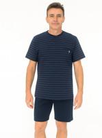 Paul Hopkins Heren shortama Knoopsluiting - Katoen - Donkerblauw