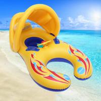 Water pret kinderen zonnescherm geel patroon zwemmen cirkel jacht grootte: 100 * 70cm