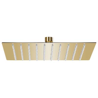 VidaXL Regendouchekop vierkant 20x20 cm roestvrij staal goudkleurig