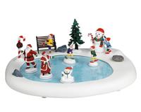 Kerstdorpminiatuur Northern Lights Skating Pond 36x9x29 cm - Lemax