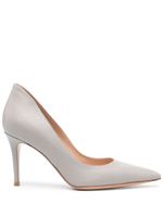 Gianvito Rossi escarpins en cuir à bout pointu 90 mm - Gris