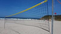 NET VOLLEYBALL BEACH 3 MM LINE PREMIUM WITH LATEX BAND YELLOW