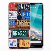 Nokia 7.1 | Siliconen hoesje | met foto Kentekenplaten
