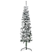 VidaXL Kunstkerstboom half met sneeuw smal 150 cm