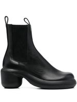 Jil Sander bottines en cuir à empiècements élastiqués - Noir - thumbnail