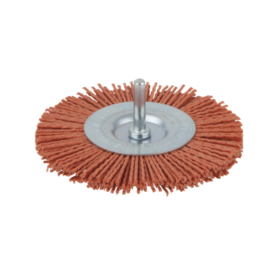 Wolfcraft Nylon-draadborstel | Rood | Ronde schacht | Ø100mm | 1 stuk - 8477000