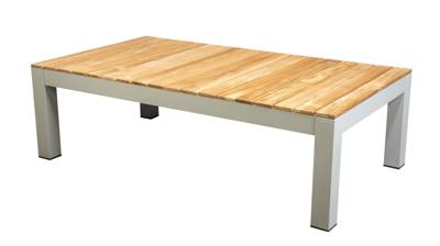 Midori coffee table 140x77,5 cm aluminium salix/teak - Yoi