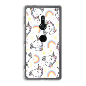 Rainbow Unicorn: Sony Xperia XZ2 Transparant Hoesje