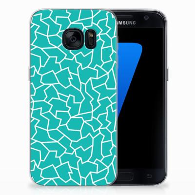 Samsung Galaxy S7 | Hoesje maken | Cracks Blue