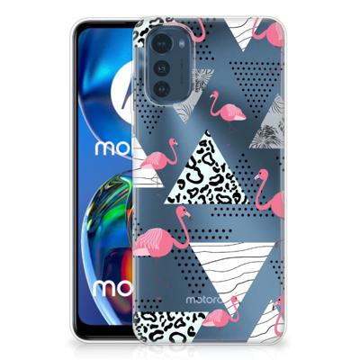 Motorola Moto E32/E32s | TPU Hoesje | Flamingo Triangle