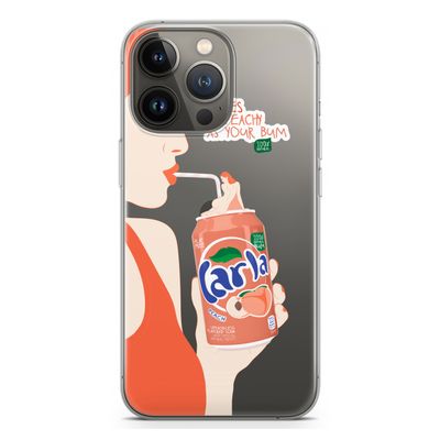 Peach please!: iPhone 13 Pro Transparant Hoesje