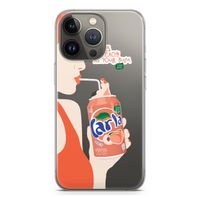 Peach please!: iPhone 13 Pro Transparant Hoesje